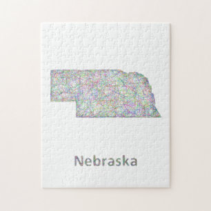 Nebraska karta pussel