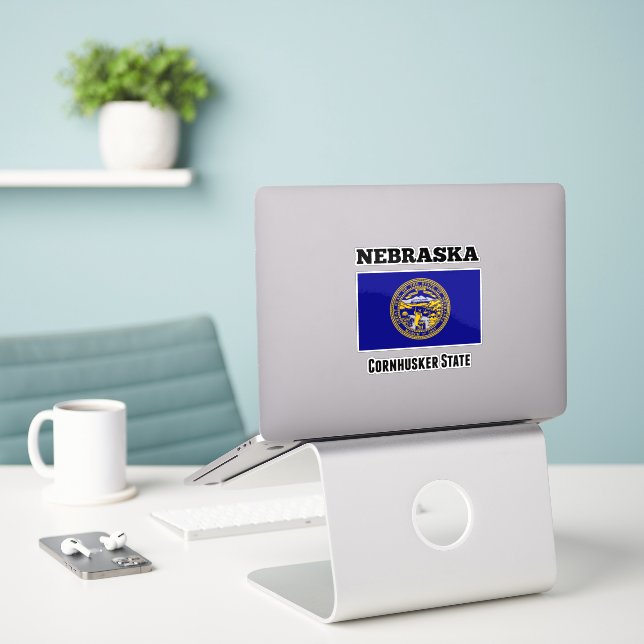 Nebraska, Majsavrlarstaten, Flagga Klistermärken (Laptop På Skrivbordet)
