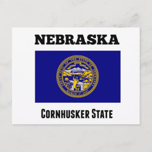 Nebraska, Majsavrlarstaten, Flagga Vykort