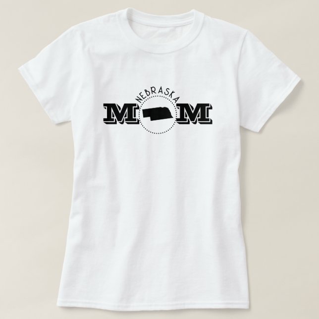 Nebraska Mamma  T Shirt (Design framsida)