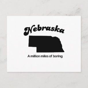 Nebraska Motto - 1 miljon miles trist Vykort