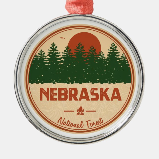 Nebraska National Forest Julgransprydnad Metall (Framsidan)