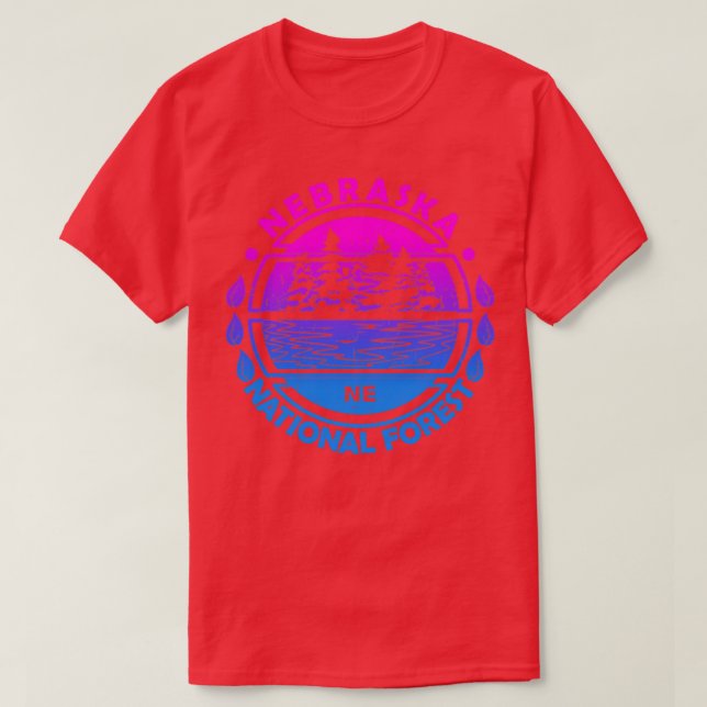 Nebraska National Forest Nebraska State Nature Lan T Shirt (Design framsida)