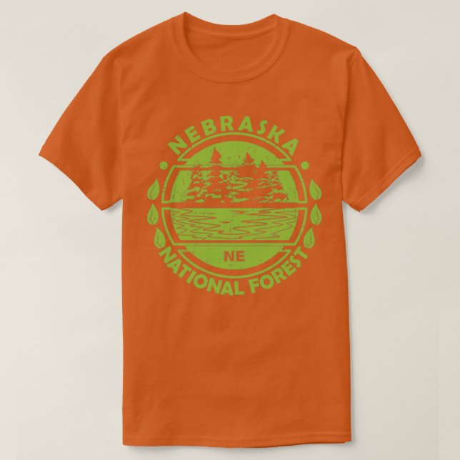 Nebraska National Forest Nebraska State Nature Lan T Shirt (Design framsida)