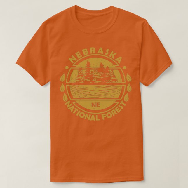 Nebraska National Forest Nebraska State Nature Lan T Shirt (Design framsida)