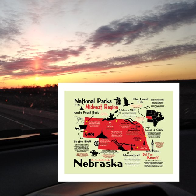 Nebraska National Parker Karta Vykort (Skapare uppladdad)