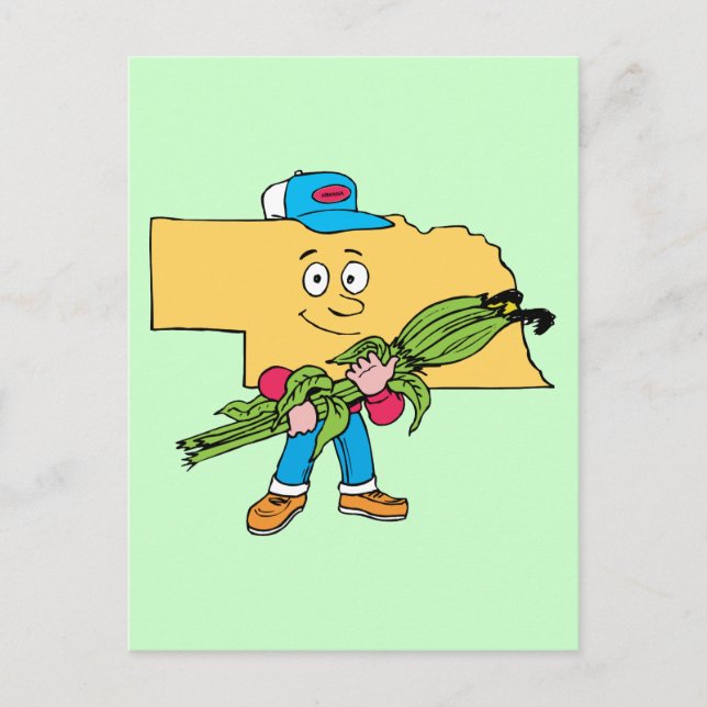 Nebraska NE Majs Vintage Resa Souvenir Vykort (Framsida)
