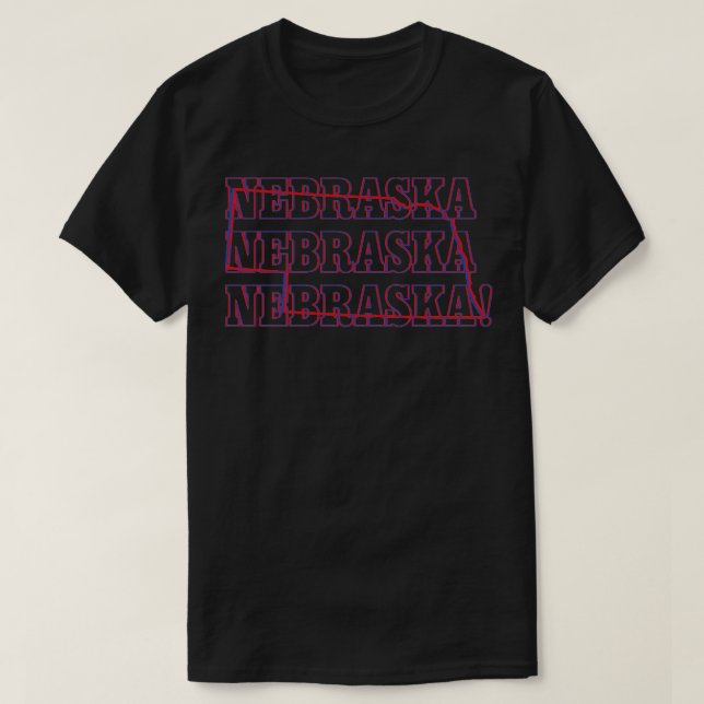Nebraska Nebraska Nebraska Nebraska T Shirt (Design framsida)