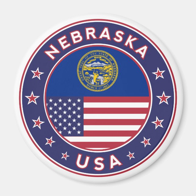 Nebraska, Nebraska-telefonfodral, Nebraska-dekal Magnet (Framsidan)