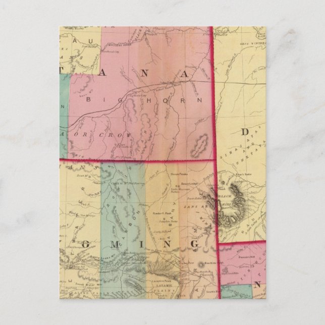Nebraska och Dakotas Vykort (Framsida)