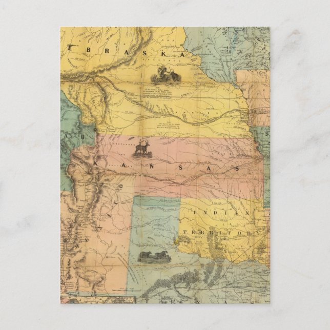 Nebraska och Kansas 2 Vykort (Framsida)