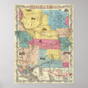 Nebraska och Kansas 3 Poster