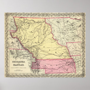 Nebraska och Kanzas Poster
