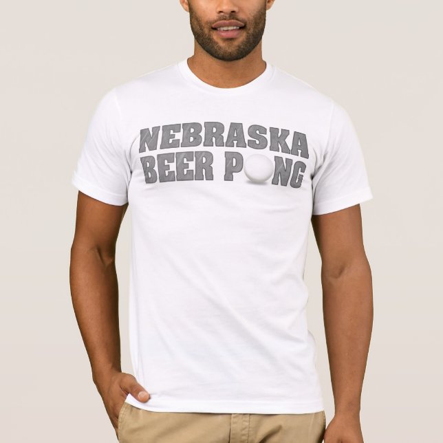 Nebraska ölPong T-tröja Tee (Framsida)