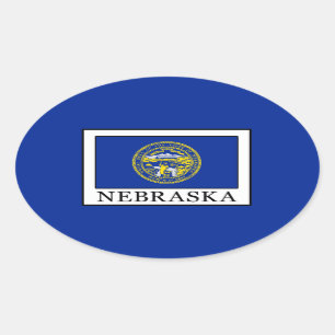 Nebraska Ovalt Klistermärke