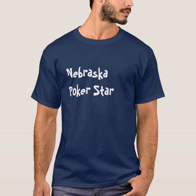 Nebraska pokerstjärna t shirt (Framsida)