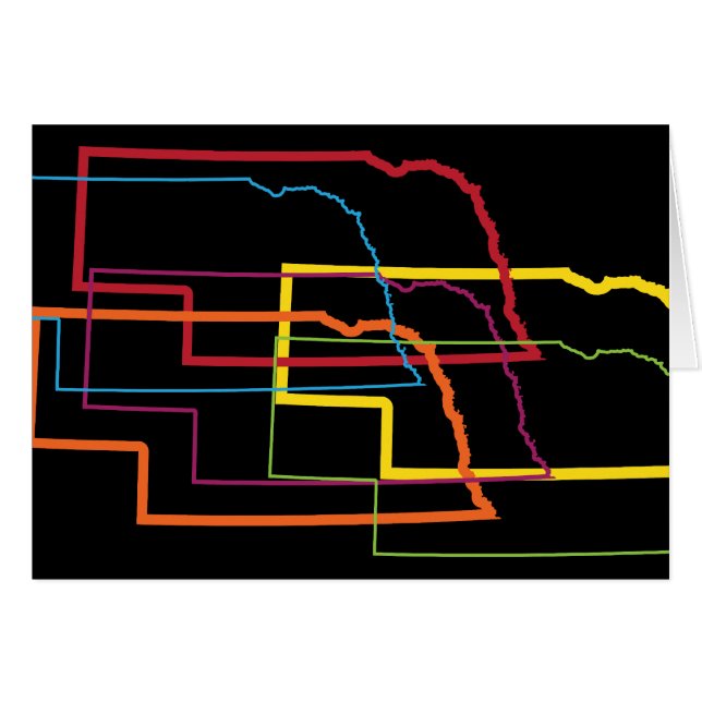 nebraska pride blur hälsningskort (Framsidan Horizontal)