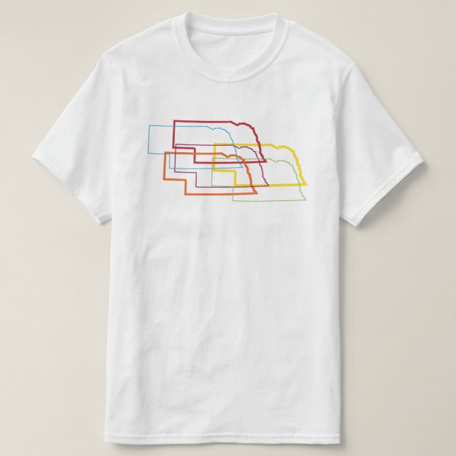 nebraska pride blur tee shirt (Design framsida)