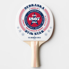 Nebraska Pride Circular Typography Monogram Pingisracket