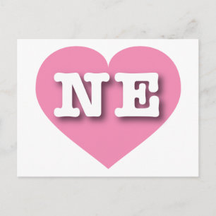Nebraska Rosa Heart - I kärlek NE Vykort