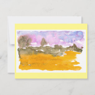 Nebraska Sandhills Watercolor Vykort