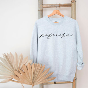 Nebraska Script State Women's Sweatshirt T Shirt