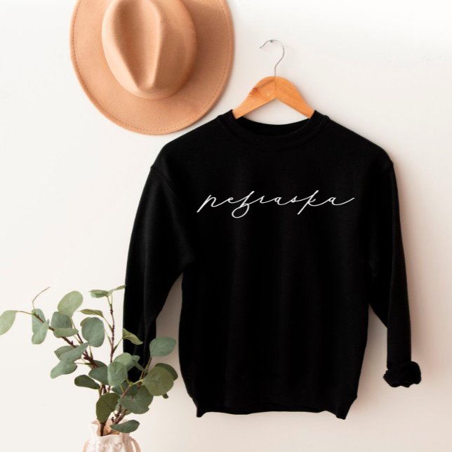 Nebraska Script State Women's Sweatshirt T Shirt (Skapare uppladdad)