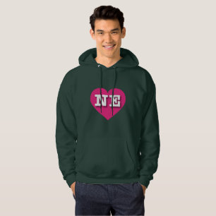 Nebraska Shock rosa Heart - I kärlek NE Hoodie