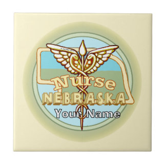 Nebraska Sjuksköterska Caduceus Kakelplatta