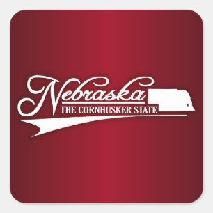 Nebraska som är statlig av min fyrkantigt klistermärke