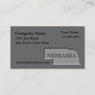 Nebraska State Affärskort Carved stone look Visitkort