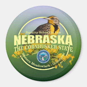Nebraska State Bird & Flower Magnet