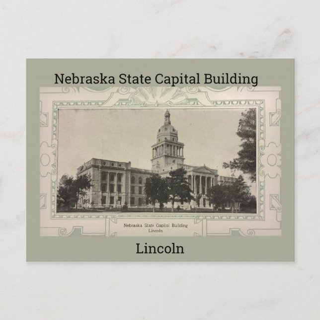 Nebraska State Capital Byggnad Vykort (Framsida)