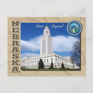 Nebraska State Huvudstad, Lincoln, Nebraska Vykort