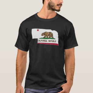 NEBRASKA STATE KARTA CALIFORNIA CA Flagga Roots Ma T Shirt
