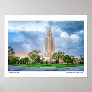 Nebraska-staten Huvudstad Poster