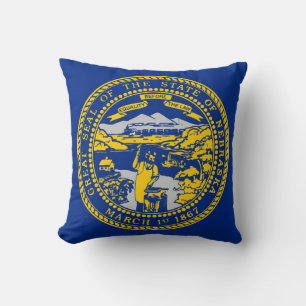 Nebraska Statlig flagga American MoJo Pillow Kudde