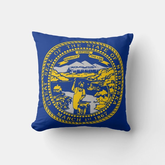 Nebraska Statlig flagga American MoJo Pillow Kudde (Framsida)