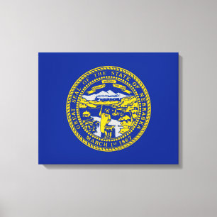 Nebraska Statlig flagga Design Decor Canvastryck