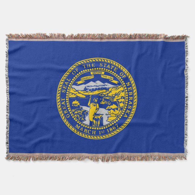 Nebraska Statlig flagga Design Decor Filt (Framsidan)