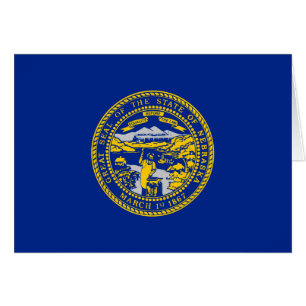 Nebraska Statlig flagga Design Hälsningskort