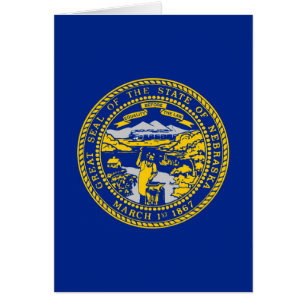Nebraska Statlig flagga Design Hälsningskort