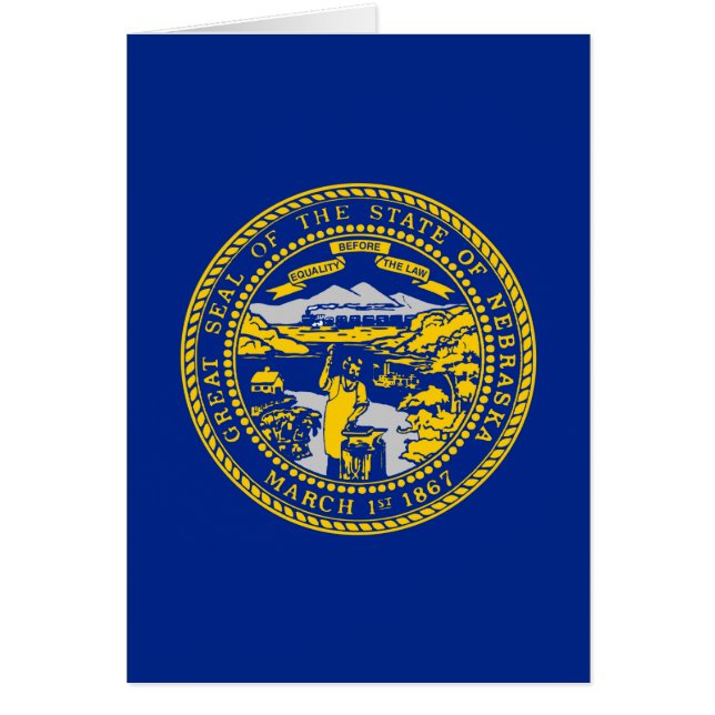 Nebraska Statlig flagga Design Hälsningskort (Framsidan)