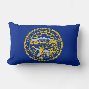 Nebraska Statlig flagga Design Lumbarkudde