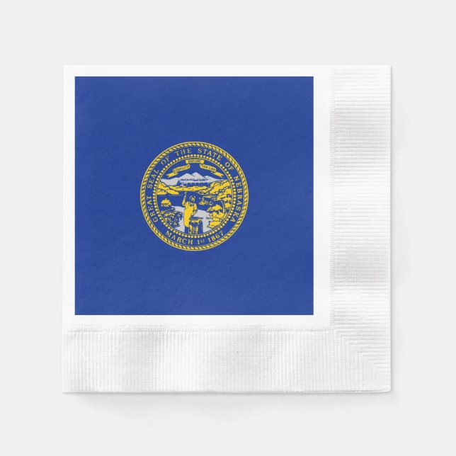 Nebraska Statlig flagga Design Pappersservett (Framsidan)