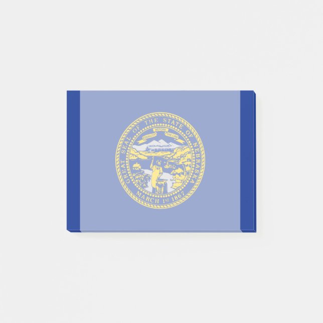 Nebraska Statlig flagga Design Post-it Block (Framsida)