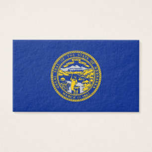Nebraska Statlig flagga Design Visitkort
