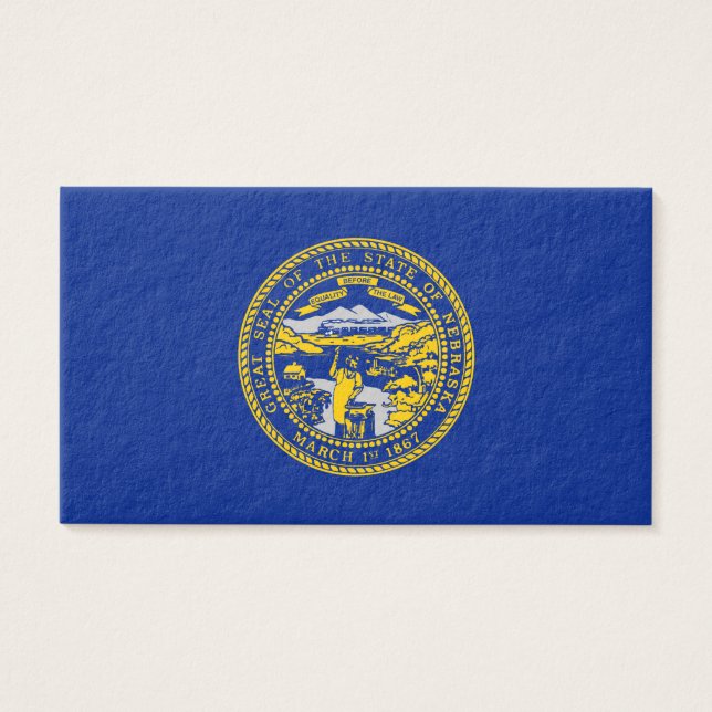 Nebraska Statlig flagga Design Visitkort (Framsidan)