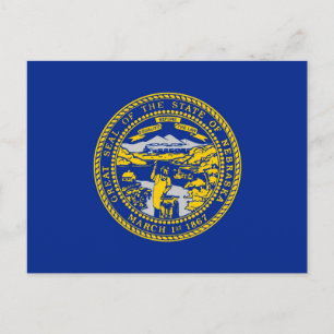 Nebraska Statlig flagga Design Vykort