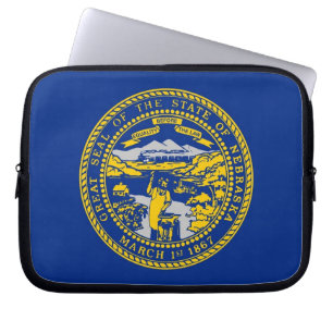 Nebraska Statlig flagga Laptop sleeve